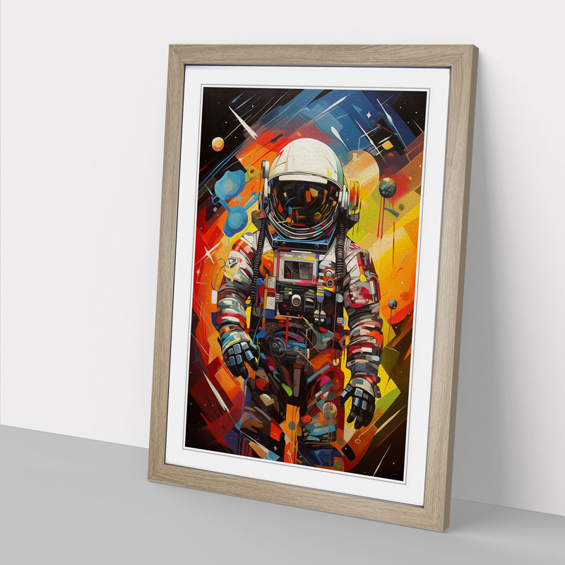 Single Picture Frame Print on Wood, 64cm H x 46cm W, Oak Framed