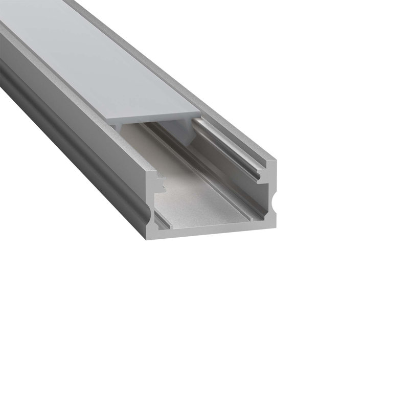 5' Aluminum Channel Shallow Surface Mount, Aluminum, Aluminum