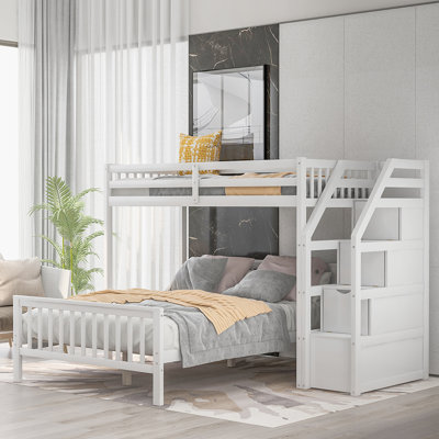 Lit mezzanine convertible simple au-dessus de simple Giovannella par Harriet Bee