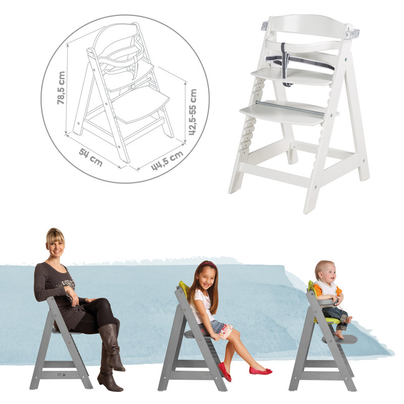 Sit Up High Chair, White