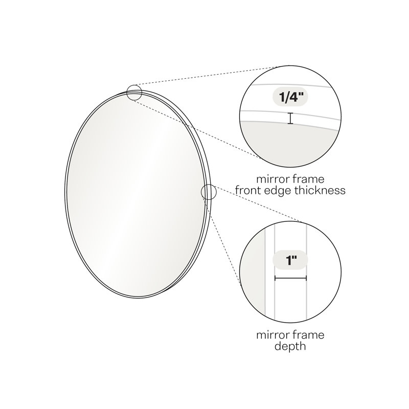 Modern & Contemporary Bathroom/Vanity Mirror, Satin Brass