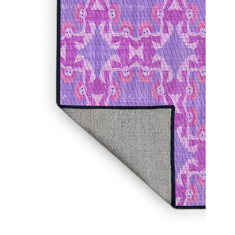 Tapis 100% lavable à la machine Pat729PUR, Rectangle 7 pi x 9 pi