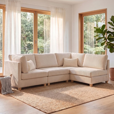 Canapé modulaire en coin surdimensionné 95 pièces 4 pièces 95,7 po