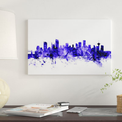 «Vancouver, Canada Skyline» par Michael Tompsett, impression sur toile tendue