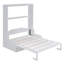 Grand lit escamotable mural avec coussin - Grand lit armoire pliable pour chambre d'amis, studio, bureau à domicile, blanc-293453097