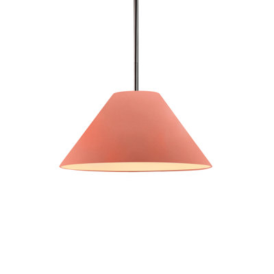 Radiance - Avola 1-Light Pendant - Muted Yellow - Matte Black - 15"W x 7.25"H - Replaceable Bulb - Rigid Stem