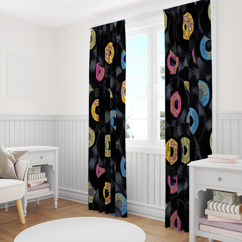 Panneaux de rideaux semi-transparents abstraits, L 20 po x L 52 po
