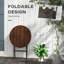 Legendre Foldable PE Rattan Outdoor Coffee Table Metal Frame Mixed Brown