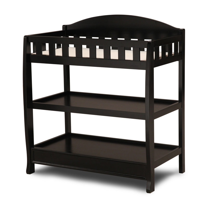 Table à langer avec matelas Wilmington, Ébène