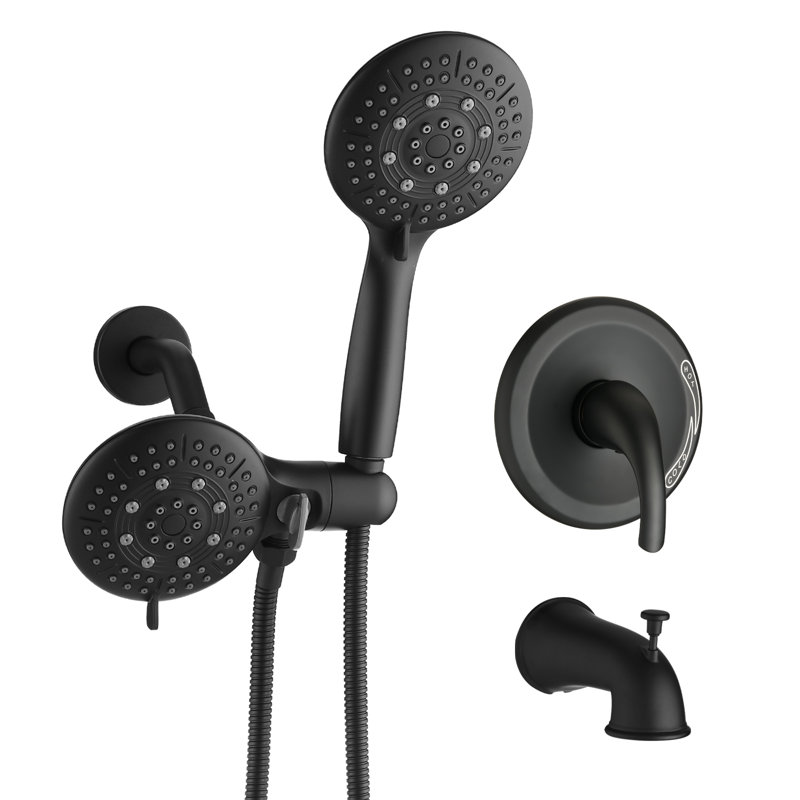 All-In-One Kit with Rough in-Valve, Matte Black