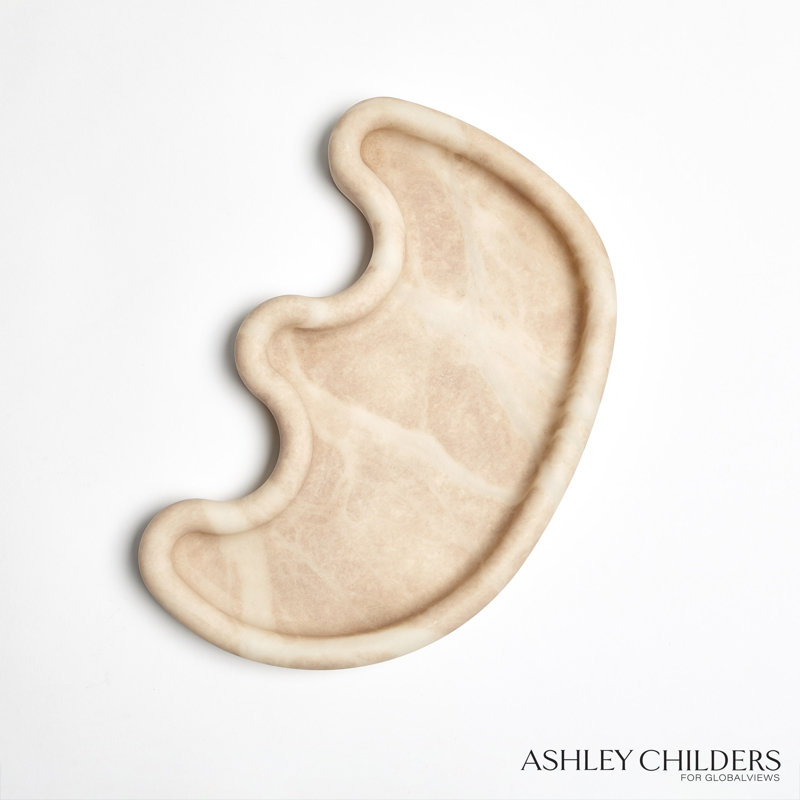 Amera Alabaster Tray, Beige