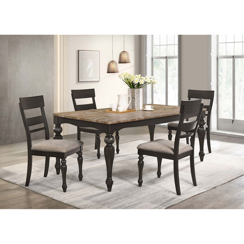 Ensemble de salle à manger 5 pièces, 5 pièces: table, 4 chaises