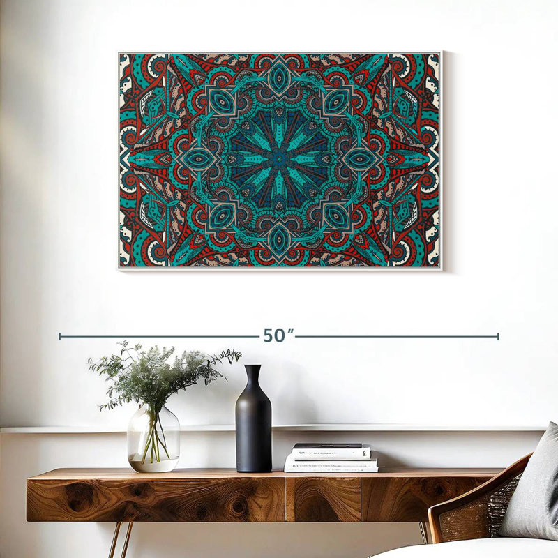 Mer marocaine II, Cadre flottant blanc, 37 po x 25 po