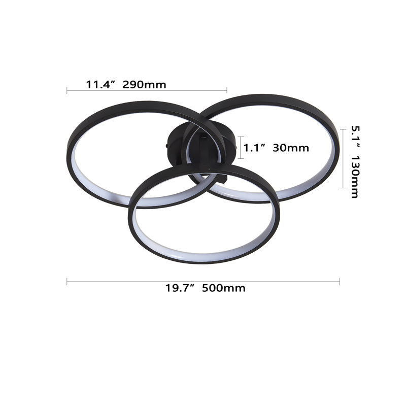 Modern Black LED Ceiling Light