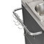 Îlot de cuisine en métal 55,5 po avec évier en acier inoxydable 304 et 4 roues verrouillables