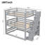  Lit superposé triple double avec escalier de rangement, conception séparable, gris-1807779834
