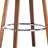 Mid - Century Black Faux Leather Swivel , 26 Inch Seat Height, Walnut Back, Footrest, Ideal For Kitchen Counters Areas