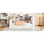 Lit plateforme simple en bois, avec tête de lit tapissier, tablettes de rangement, tiroirs, station de charge, lumières et table à DEL, tête confortable de taille en bois blanc, charge,-1408865028