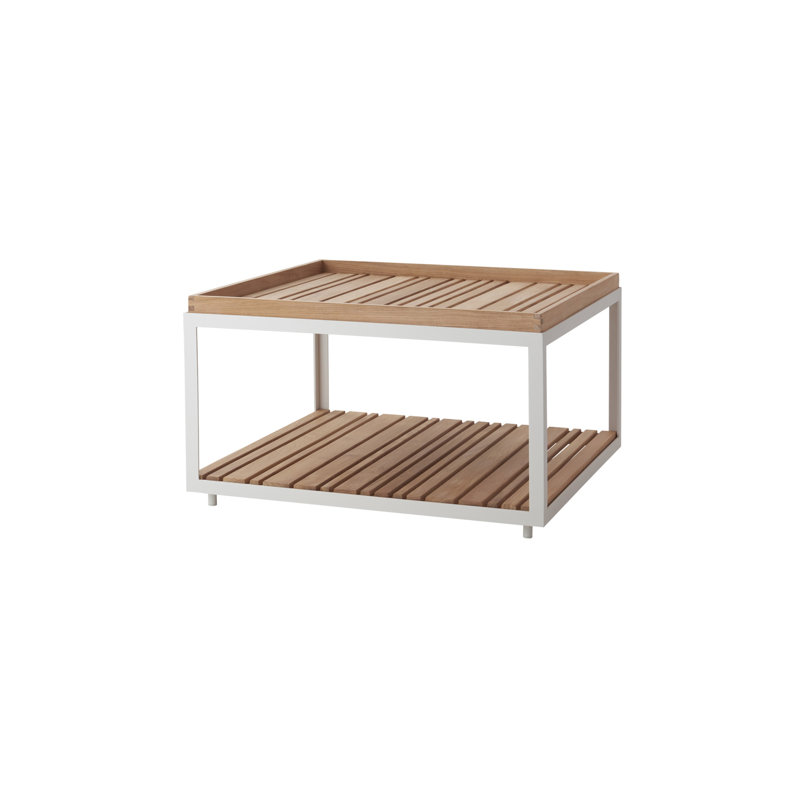 Level Square Outdoor Coffee Table , in. W in. D, White, 31.2 W x 31.2" L x 16.6" H