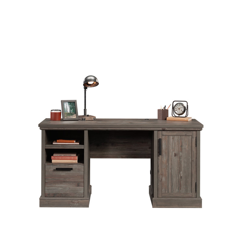 Aspen Post Computer Desk, Pebble Pine
