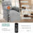 Electric Recliner Chair with Massage & Heat, Adjustable Recliner Sofa with Remote Control for Living Room/Office, Grey