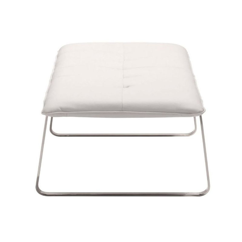 Banc recouverts de tissu d'ameublement, Blanc