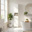 Armoire de salle de bain blanche avec 2 portes, 1 tiroir et 1 tablette