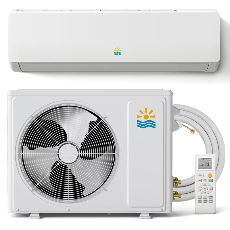 Air Conditioner 12000 BTU Mini Split AC/Heating System, 600 Sq.ft Coverage, 19 SEER2, 115V, 12000