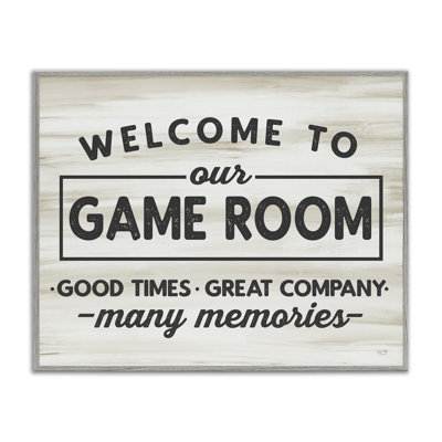 «Welcome To Game Room», estampe numérique encadrée par Lux + Me Designs