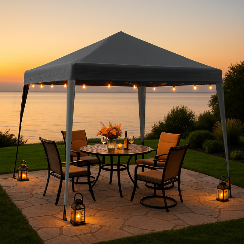 Odakotah Easy Up Outdoor Garden 3m Gazebo, Grey