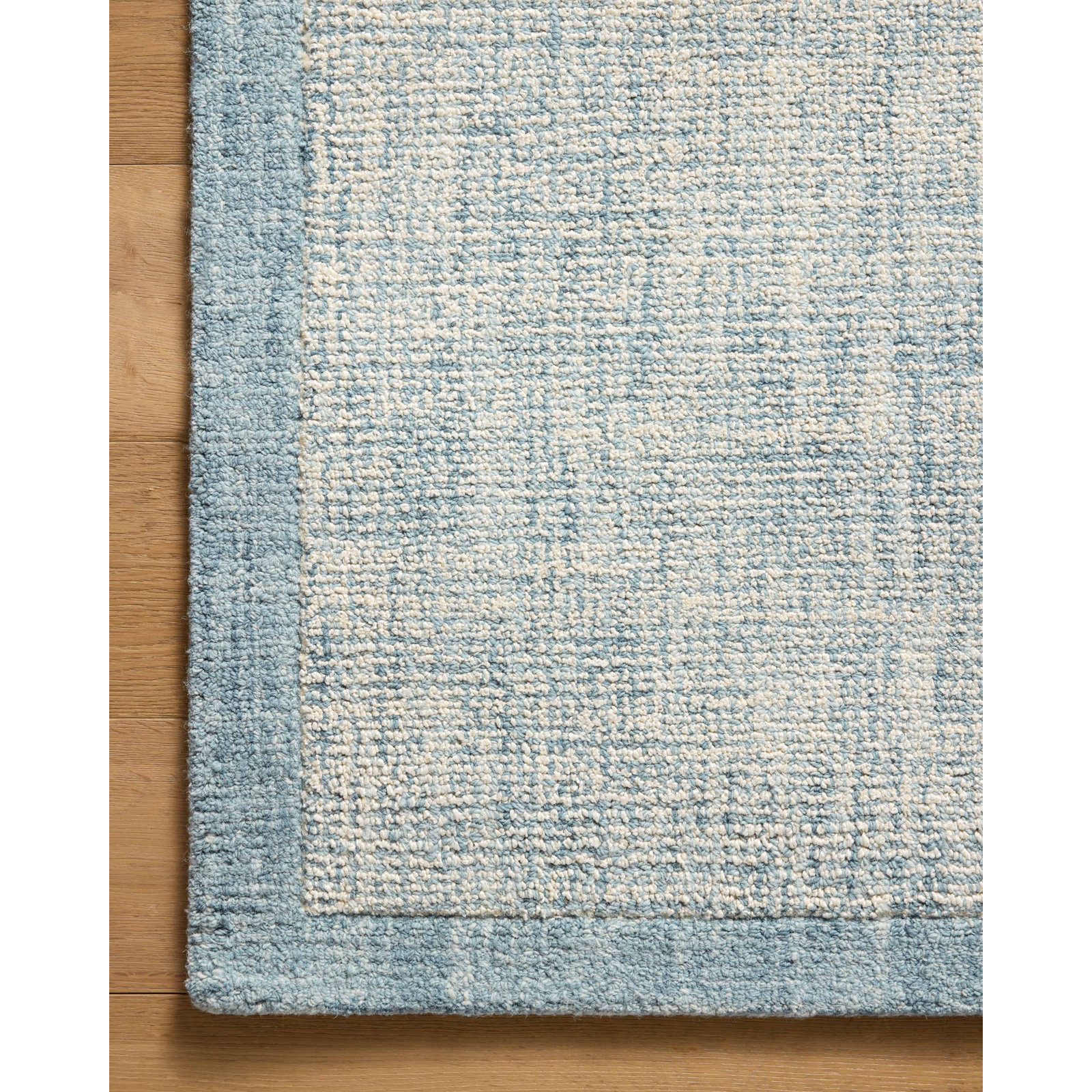 Henley Ivory / Blue Area Rug, Rectangle 9'3" x 13'