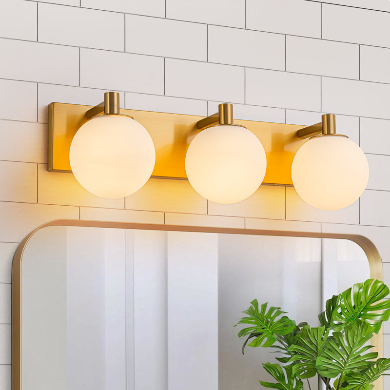 Éclairage de meuble-lavabo à intensité variable, Trois lumières