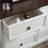 Dresser, 6-Drawer Modern Farmhouse Wooden Chest, Spacious Storage for Hallway Entryway | MDF | Off-White-1896753041