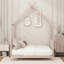 Lit plateforme simple en métal, rose-1298547732