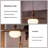 42.52"  Retro Brown Walnut Pendant Light