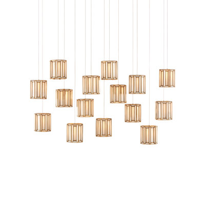 Luminaire suspendu rectangulaire à 15 lumières Daze