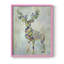 Fantastic Florals Deer, reproduction encadrée complète - bois massif-777865355-777865352