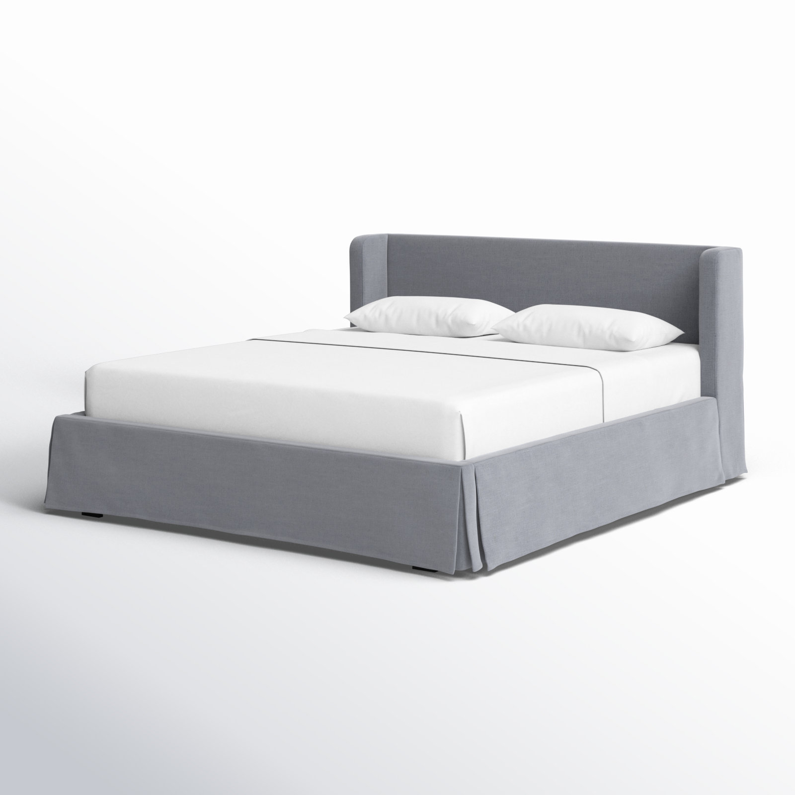 Caliban Storage Platform Bed, King, Gray