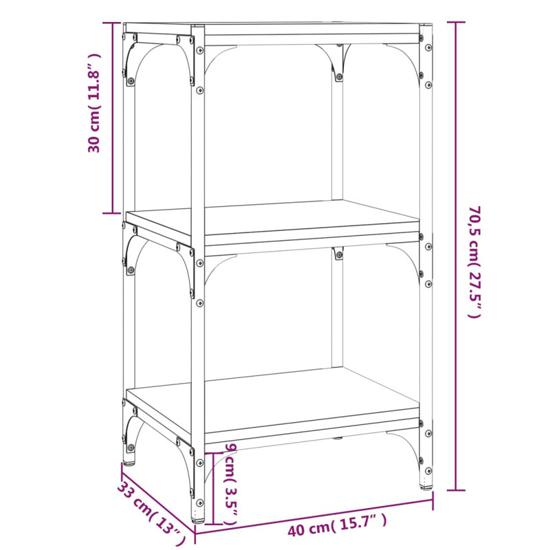 Casebier 70.5cm H Standard Bookcase, 70.5cm H x 40cm W x 33cm D, Yellow
