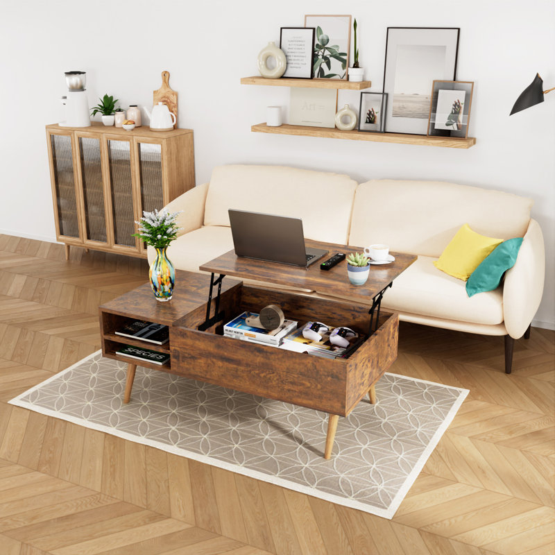 Table basse Bargeron, Brun
