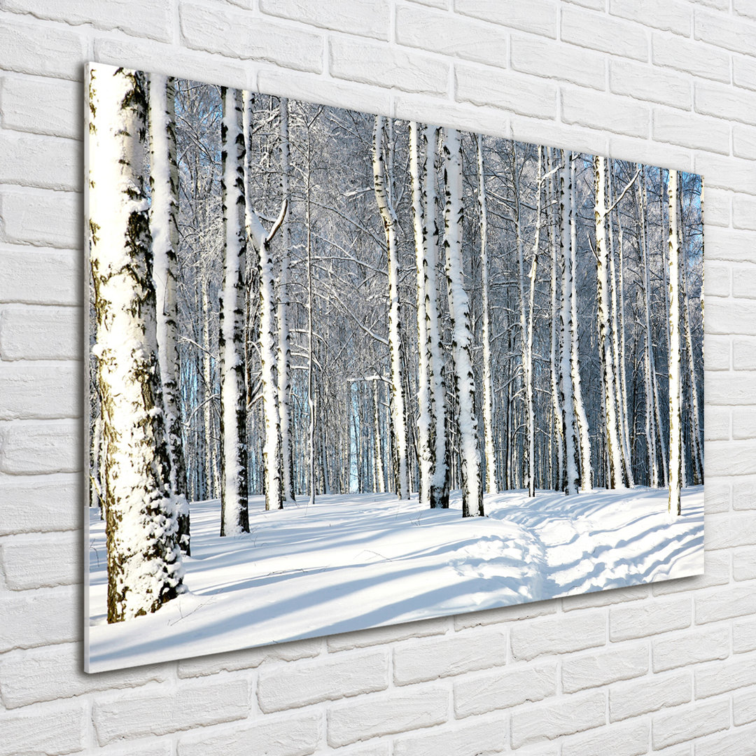 Glasbild Winter Forest