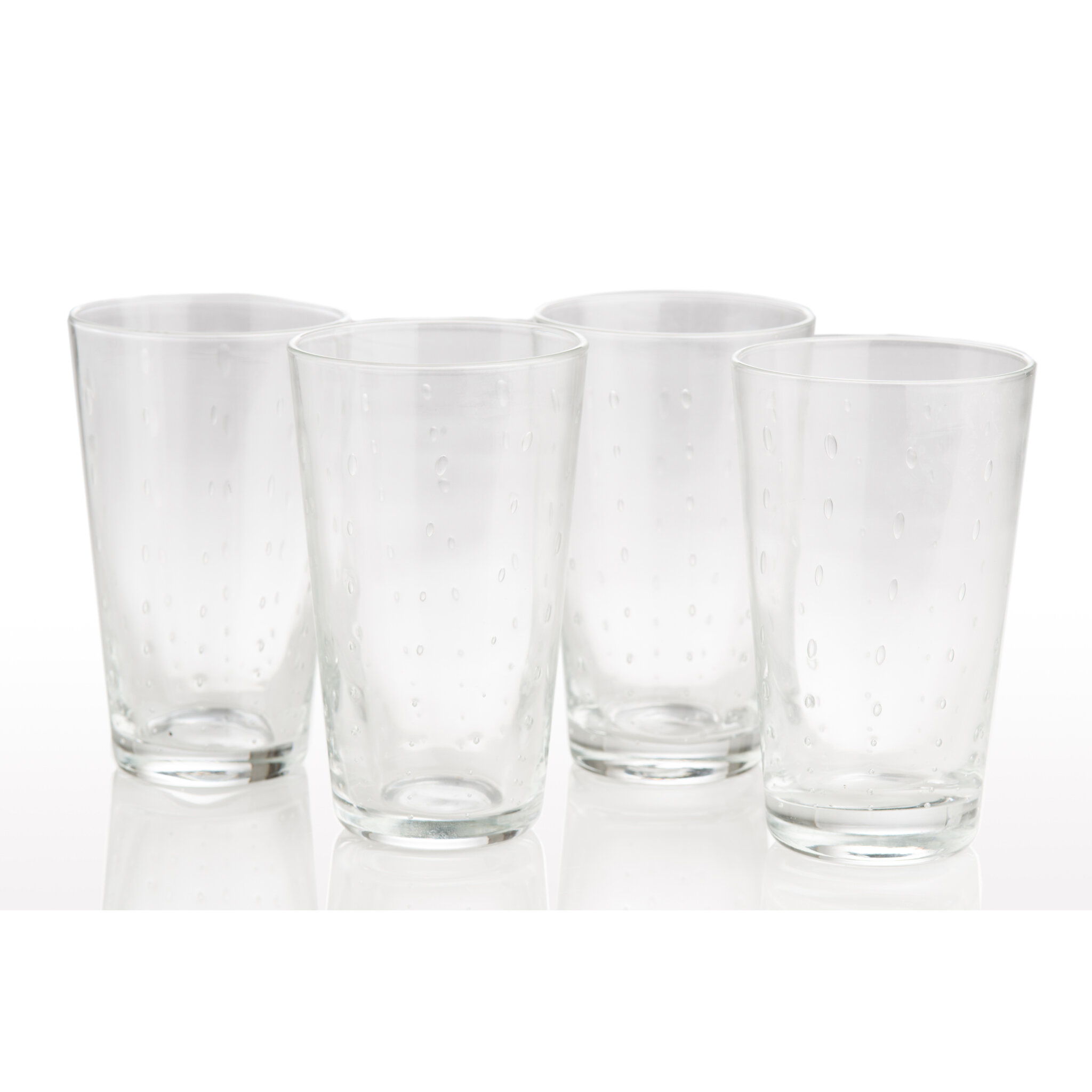 Abigails 4 - Piece 12oz. Glass Drinking Glass Glassware Set