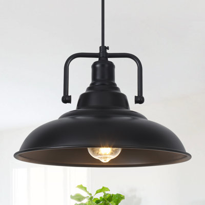 Bekbele 1 - Light Dome Industrial Kitchen Pendant Lights, Adjustable Farmhouse Chandelier with Metal Dome Shade for Kitchen Island Dinning Room-12.59"W x 69.88"H