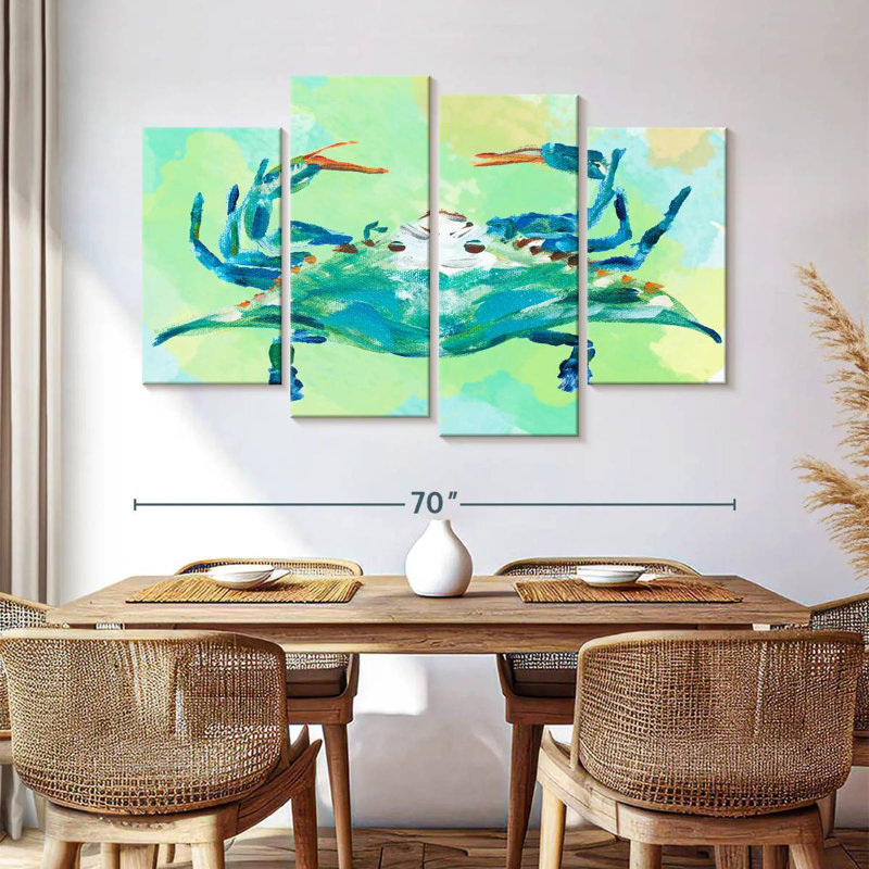 Brampt aquarelle créatures de la mer I, H 42 po x l 68 po
