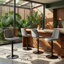 Tabourets de bar rotatifs à hauteur ajustable en tricot doux l 18,11 po x P 20,87 po x H 35,04 po Leavader-129942248