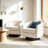 Applewold Upholstered Beige Corduroy Swivel Barrel Chair with Solid Wood Base-108258983