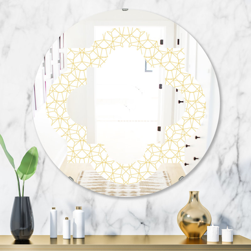 Miroir mural Quatrefoil, H 31,5 po x l po