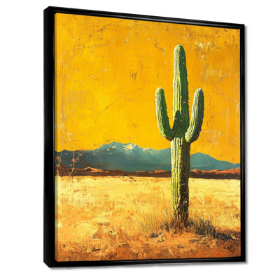 Margarie Cactus And The Desert Heat II - Cactus Wall Art Decor