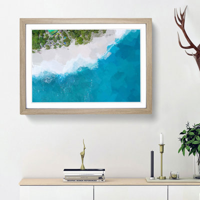 Fuvahmulah Island in the Maldives in Abstract - Framed Print