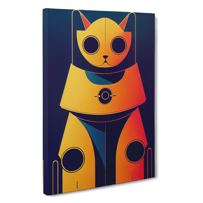 XC1022-3845X Robo Cat - Wrapped Canvas Print